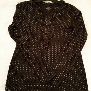 * AT Loft Ruffled long sleeve top.